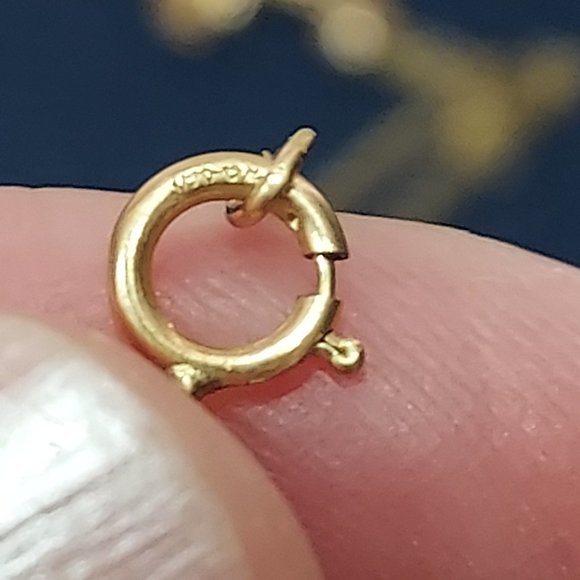 GF 22" necklace with Silver .925  & gold cross with heart - Picture 5 of 7